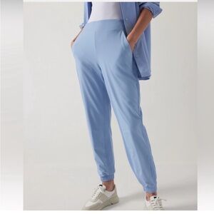 Athleta Brooklyn Lined Jogger in Heron Blue - Size 12 Tall
